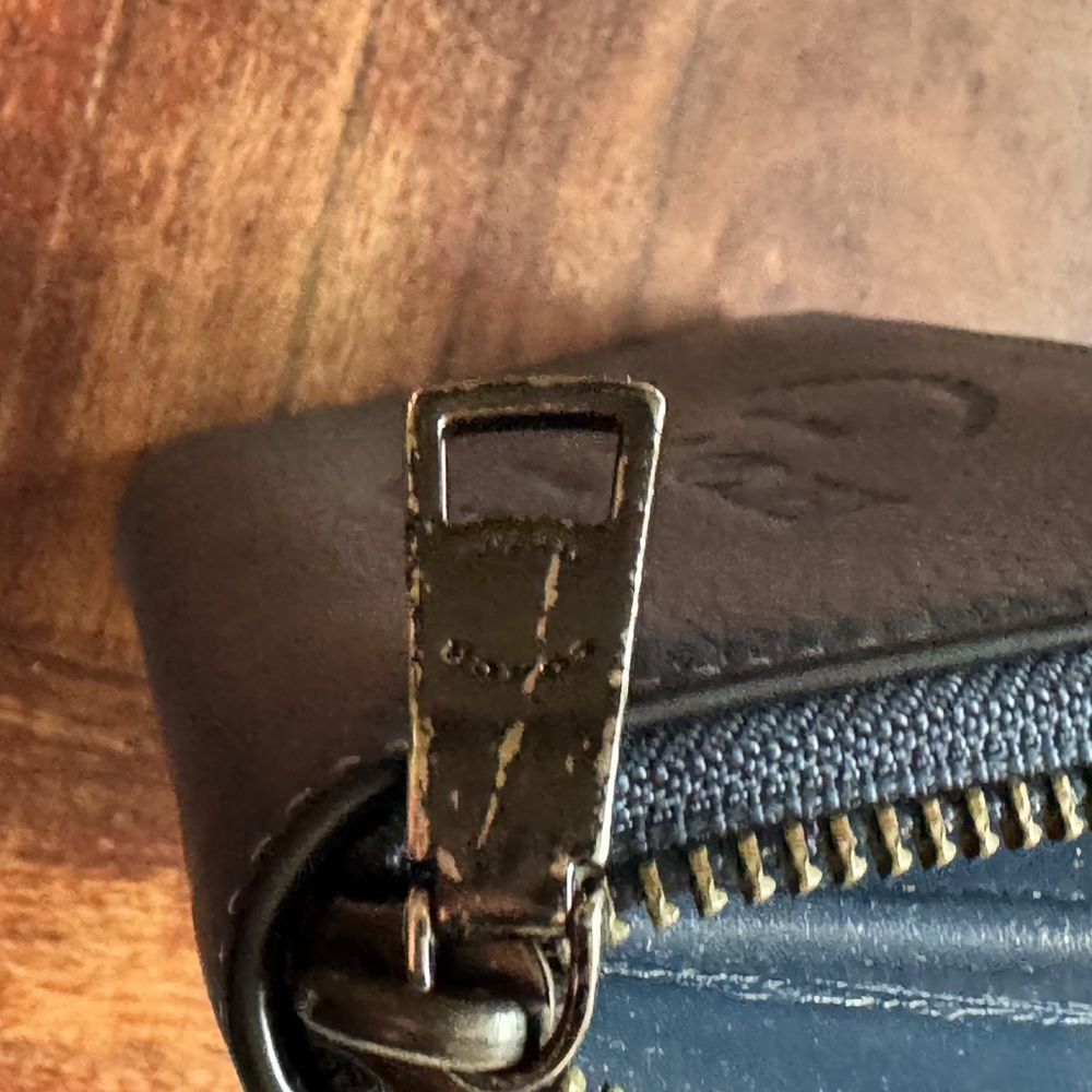 Coach Deep Blue Accordion Long Wallet - Picture 14 of 15